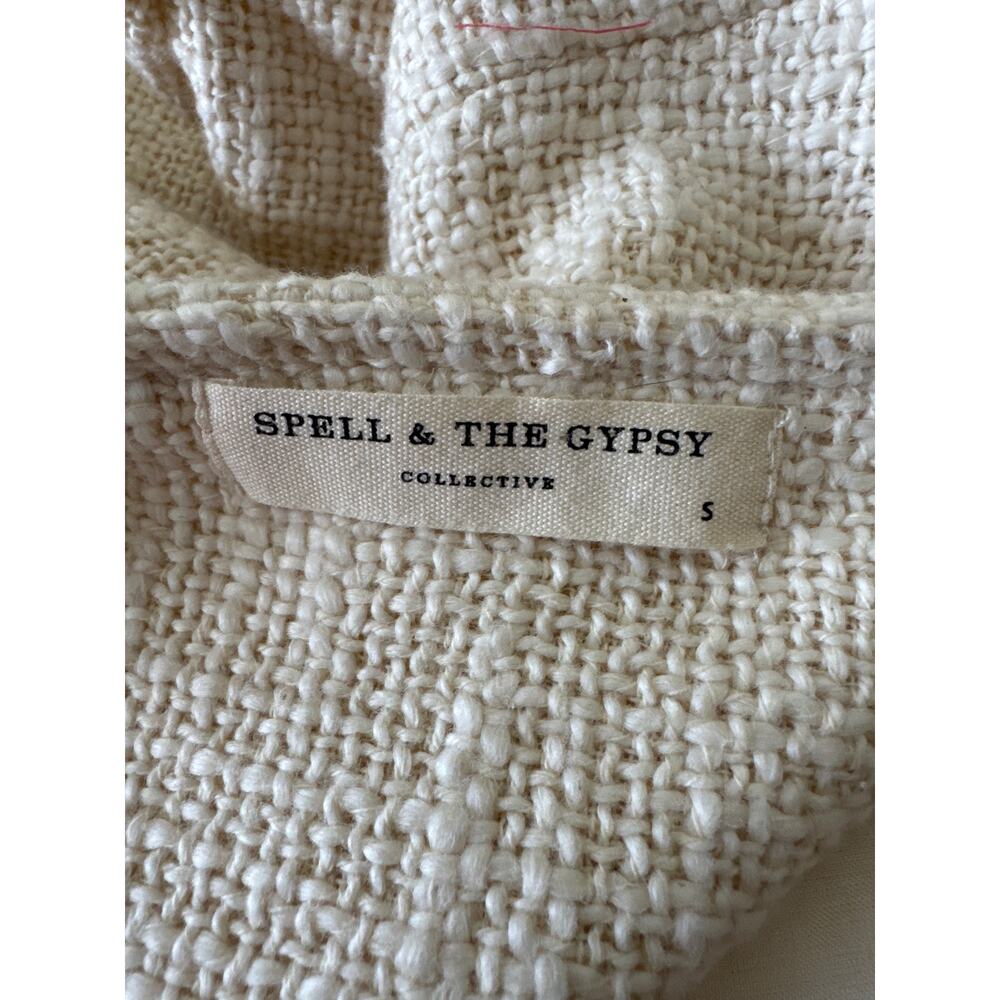 Spell & the Gypsy Collective Alphie Open Front Peplum Blazer Small - Picture 5 of 13